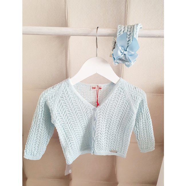 Cóndor Opengewerkte cardigan lichtblauw