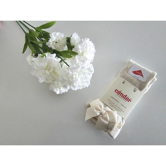 Cóndor Beige kousenbroek met strikje "LINO"