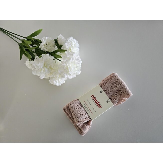 Cóndor Geometrisch opengewerkte kousenbroek oudroze "ROSA EMPO"