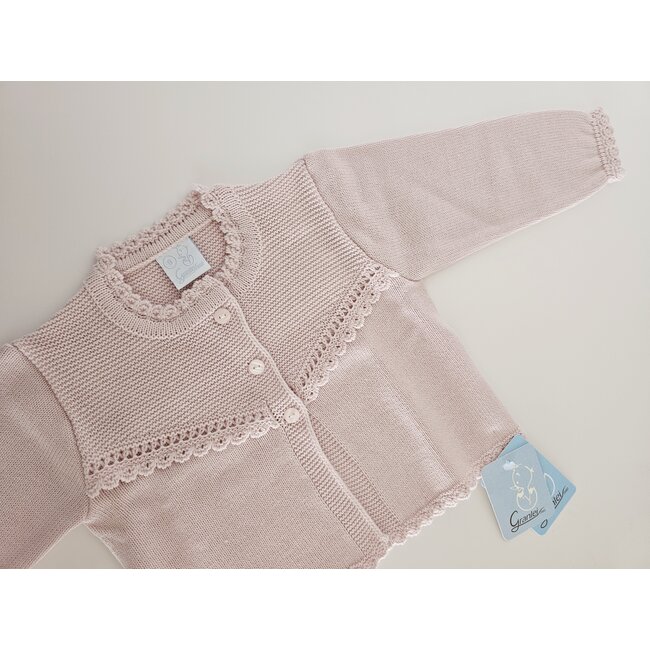Artesania Granlei Cardigan Inaya lichtroze