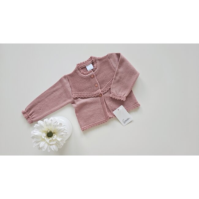Artesania Granlei Cardigan Inaya vuilroze