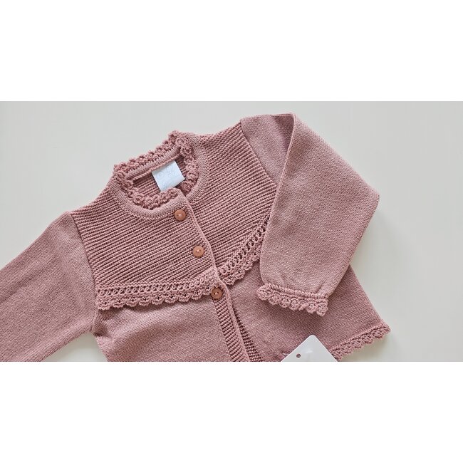 Artesania Granlei Cardigan Inaya vuilroze