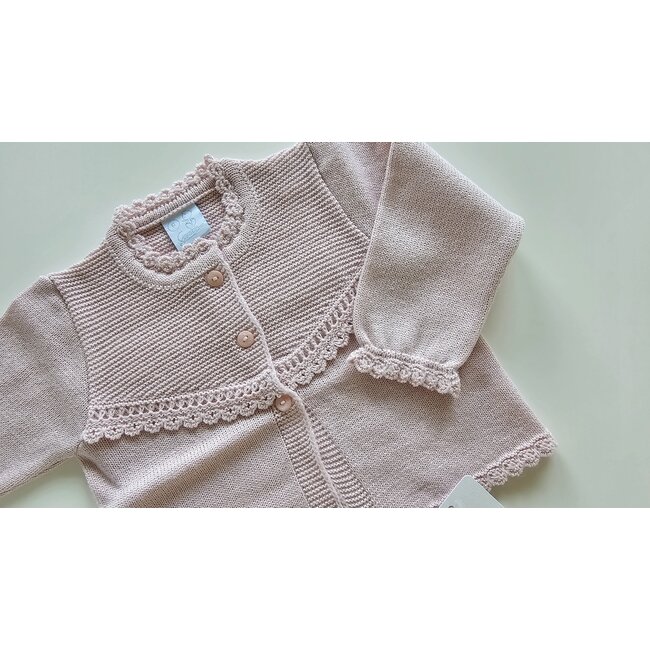 Artesania Granlei Cardigan Inaya lichtroze