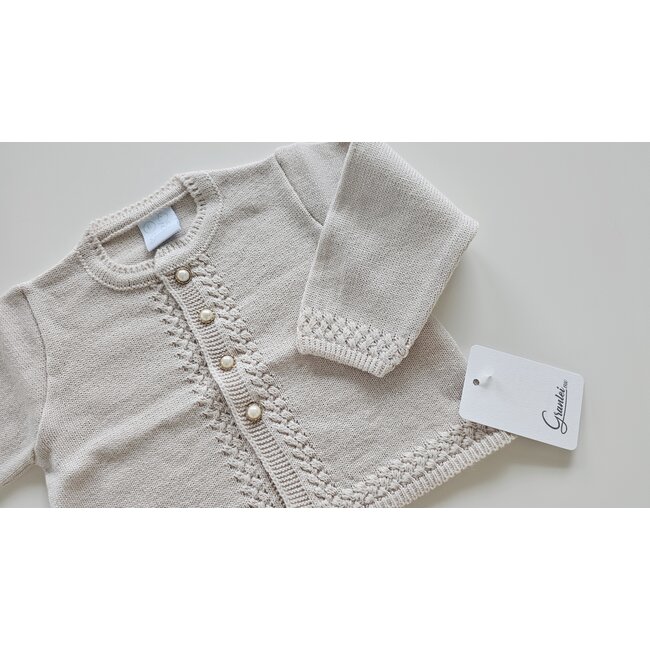 Artesania Granlei Cardigan Maere zandkleur