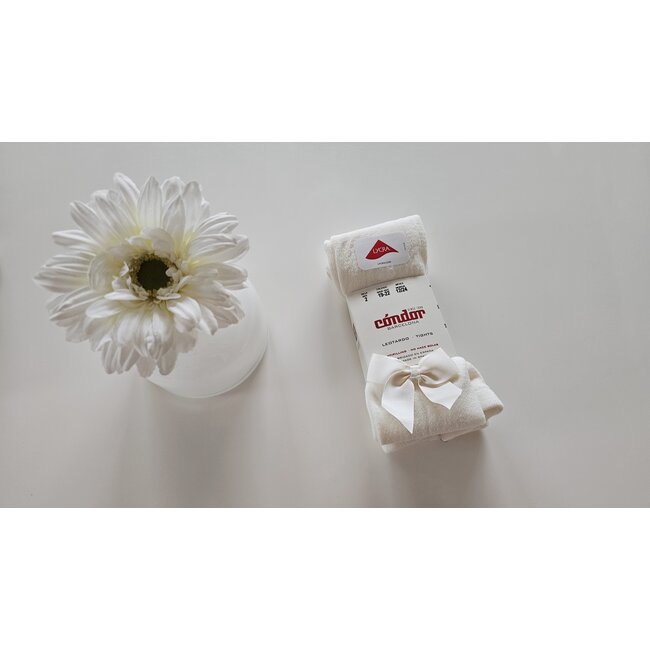 Cóndor Crème kousenbroek met strikje "CAVA"