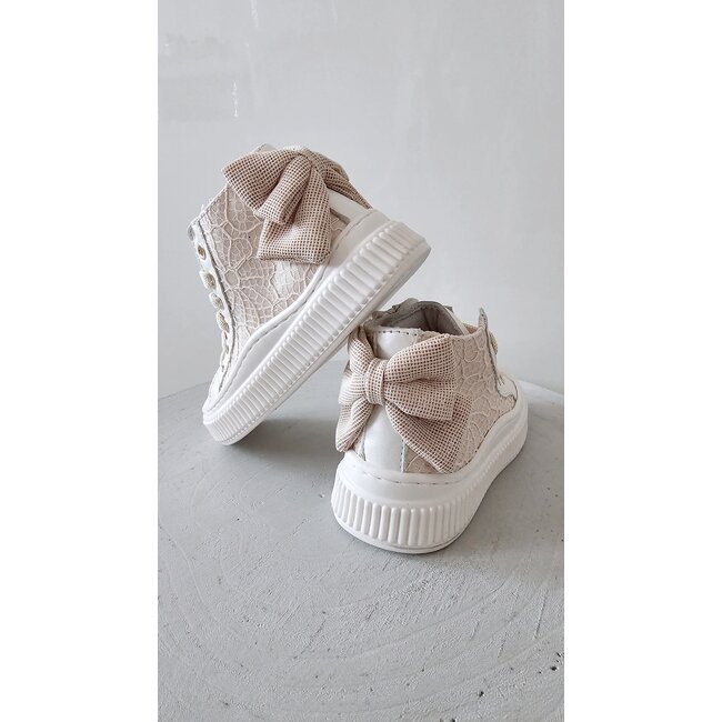 Beberlis Hoge sneakers Fenna beige