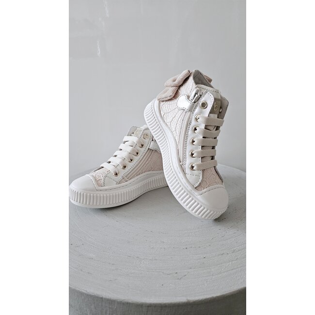 Beberlis Hoge sneakers Fenna beige