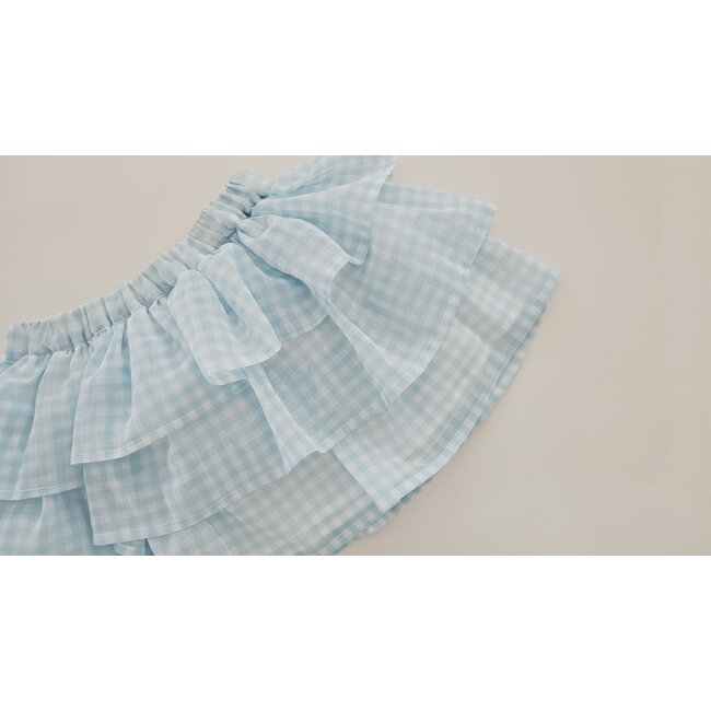 C by Lou Exclusive Rokje Cilou blauw chiffon