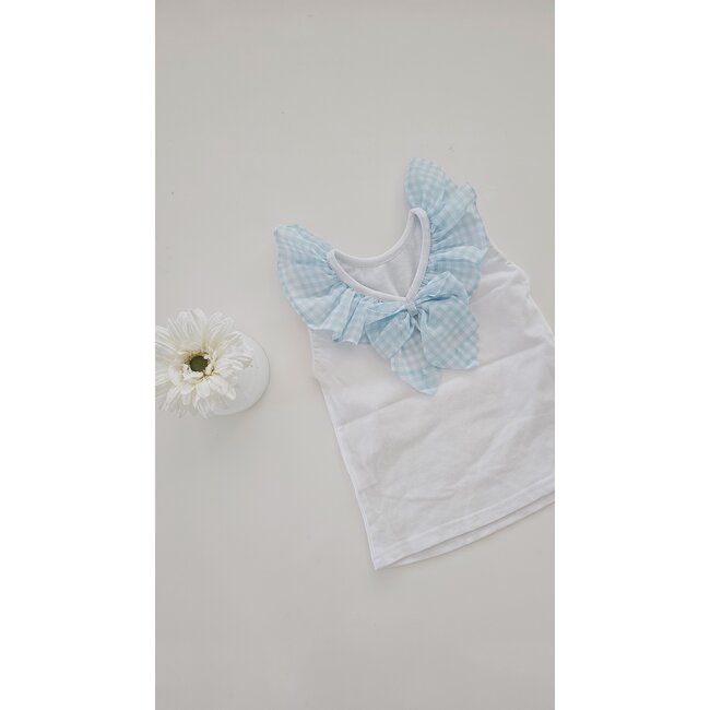 C by Lou Exclusive T-shirt Cilou blauw chiffon