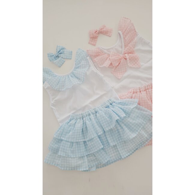 C by Lou Exclusive T-shirt Cilou blauw chiffon