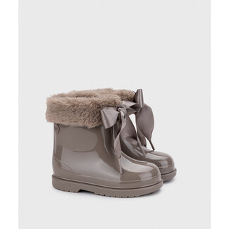 Igor  Korte regenlaarzen met bontje taupe Igor  Korte regenlaarzen met bontje taupe