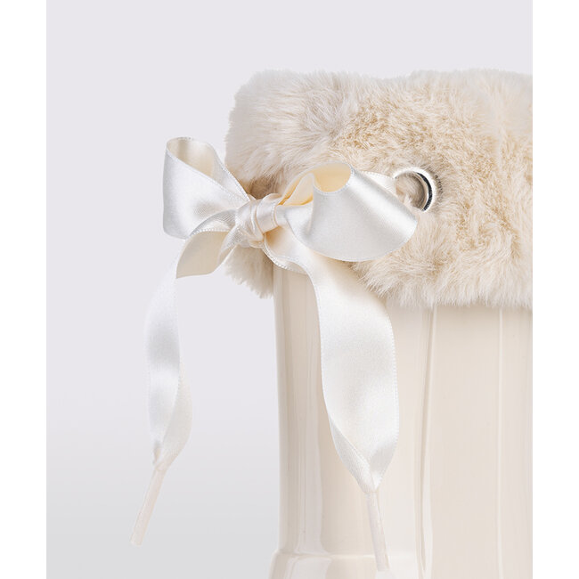 Igor  Regenlaarzen met bontje ivoor