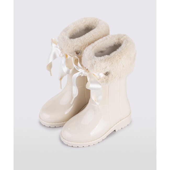 Igor  Regenlaarzen met bontje ivoor