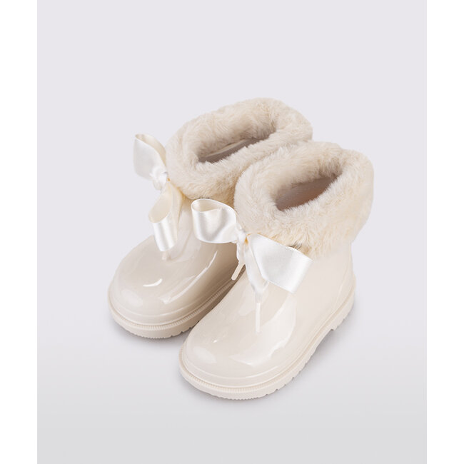 Igor  Korte regenlaarzen met bontje ivoor