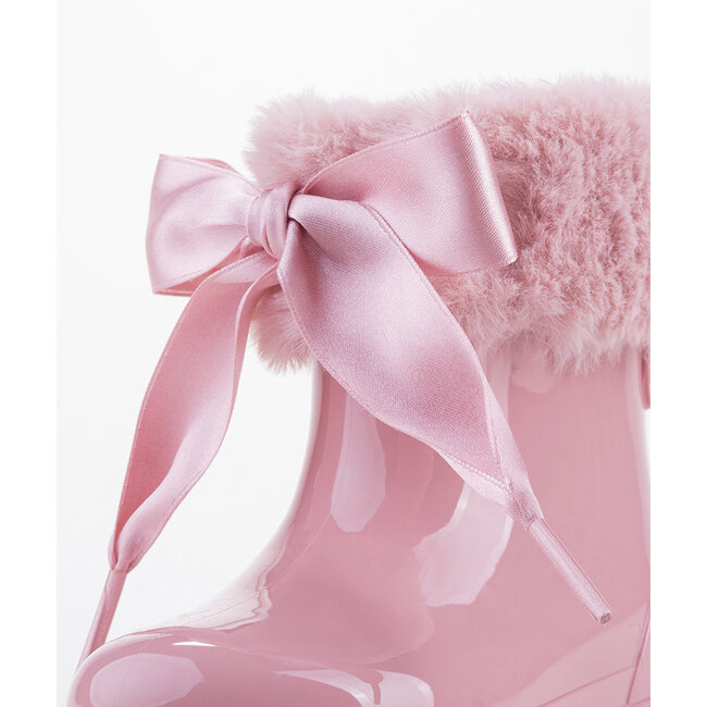 Igor  Korte regenlaarzen met bontje roze
