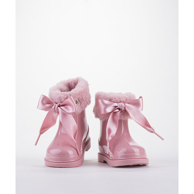 Igor  Korte regenlaarzen met bontje roze