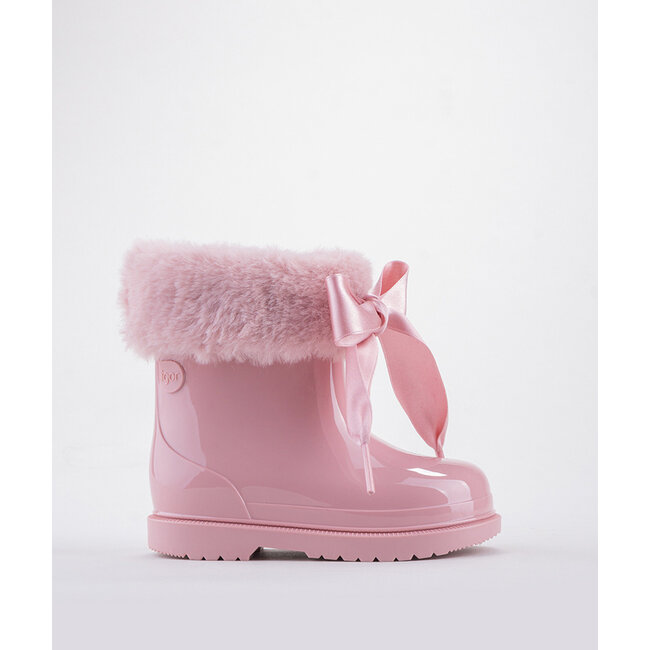 Igor  Korte regenlaarzen met bontje roze