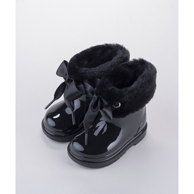 Igor  Korte regenlaarzen met bontje zwart