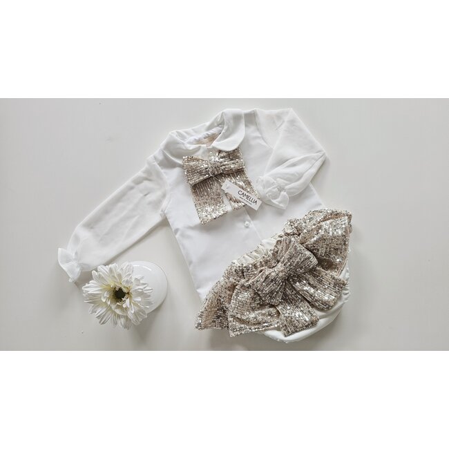 Camellia boutique Blouse Sparkle goud