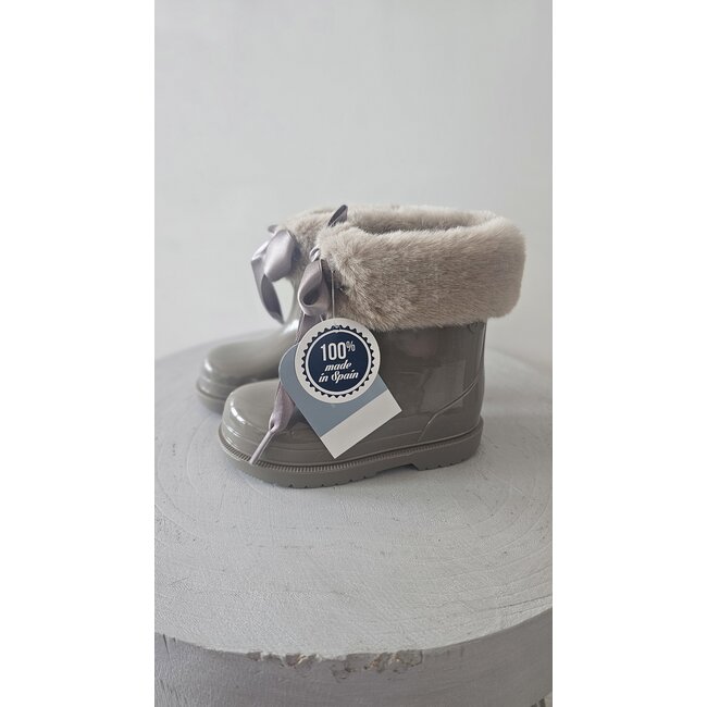 Igor  Korte regenlaarzen met bontje taupe