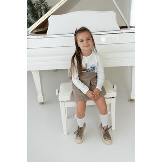 Puro Mimo Rokje Gisele beige bruin