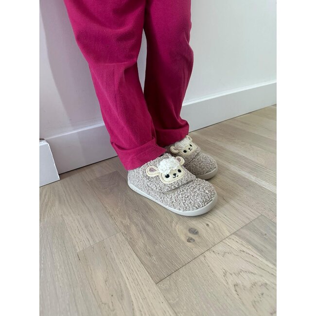 Igor  Pantoffels beige schaapje