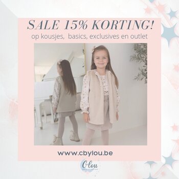 15% Korting op basics, exclusives en outlet