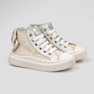 Beberlis Hoge sneaker Nora wit/goud