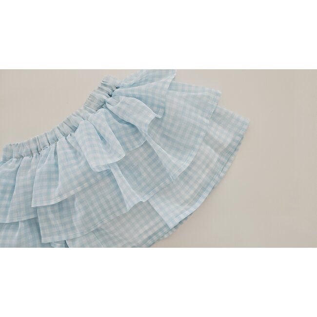 C by Lou Exclusive Rokje Cilou blauw chiffon