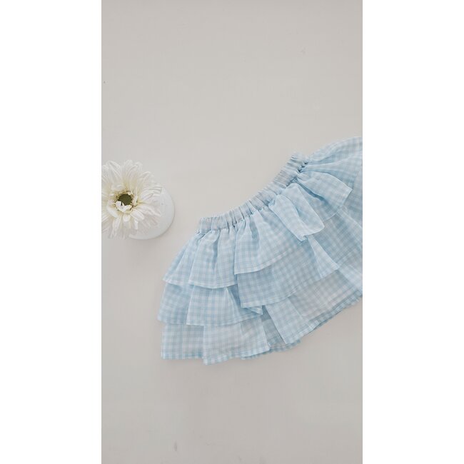 C by Lou Exclusive Rokje Cilou blauw chiffon