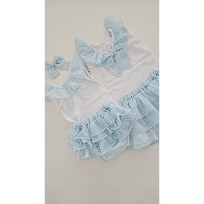 C by Lou Exclusive Rokje Cilou blauw chiffon