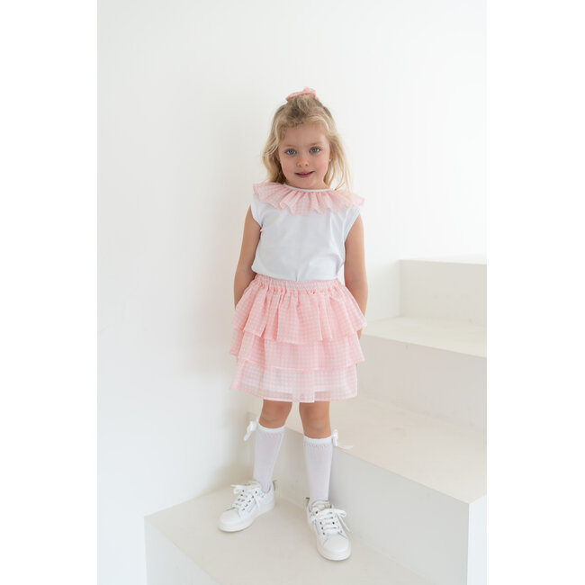 C by Lou Exclusive Rokje Cilou roze chiffon