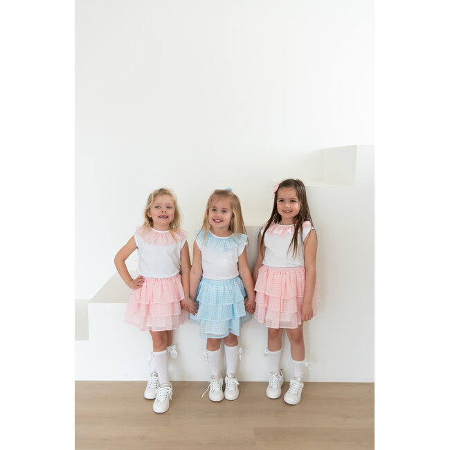 C by Lou Exclusive Rokje Cilou roze chiffon