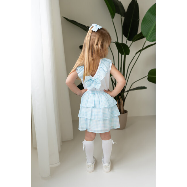 C by Lou Exclusive Rokje Cilou blauw chiffon