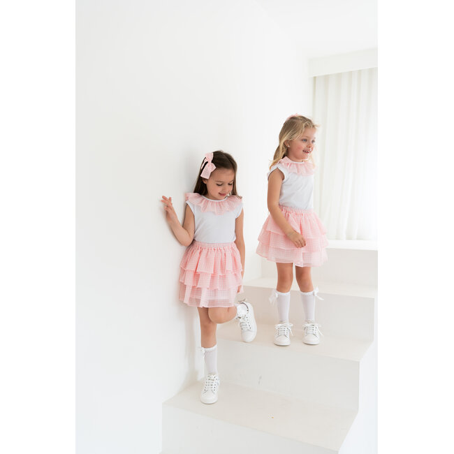 C by Lou Exclusive T-shirt Cilou roze chiffon