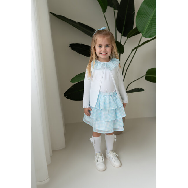 C by Lou Exclusive T-shirt Cilou blauw chiffon