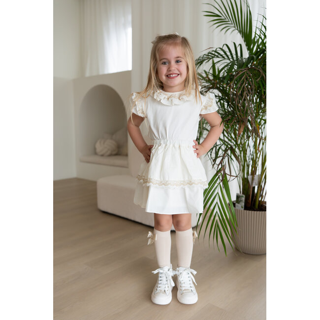 Beberlis Hoge sneaker Nora wit/goud