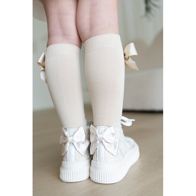 Beberlis Hoge sneaker Nora wit/goud