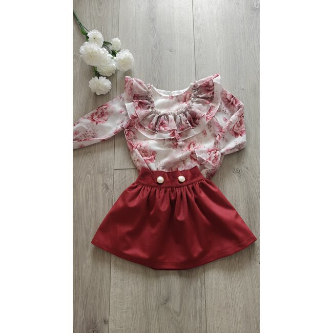 Be Chic Rokje Eliora rood