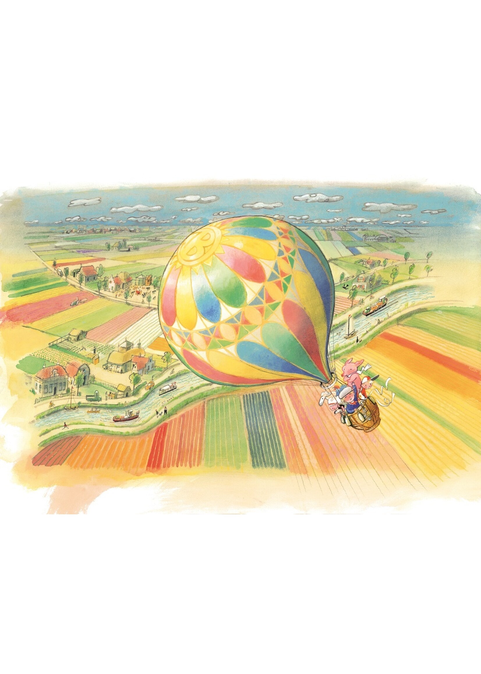 Print Philip Hopman Boer Boris and the airballoon
