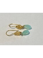 Gold plated earrings from Els de Ruyter with Swarovski crystal