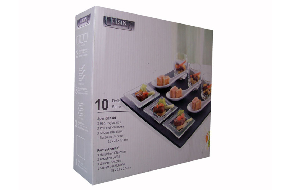 Aperitief-, tapasset leisteen (10 delig)