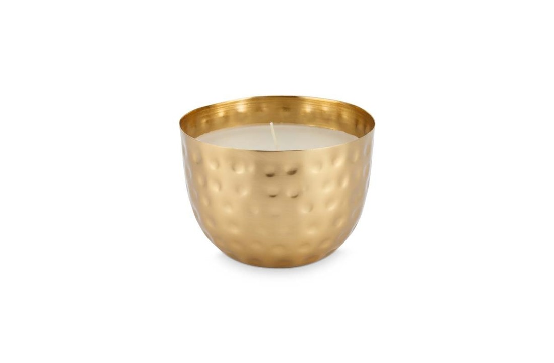 vtwonen kaars metaal goud Ø11 x 8 cm