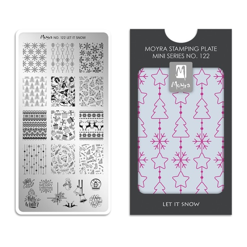 Moyra Mini Stamping plate 122 Let it snow