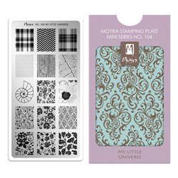 Moyra Mini Stamping plate 104 My little universe