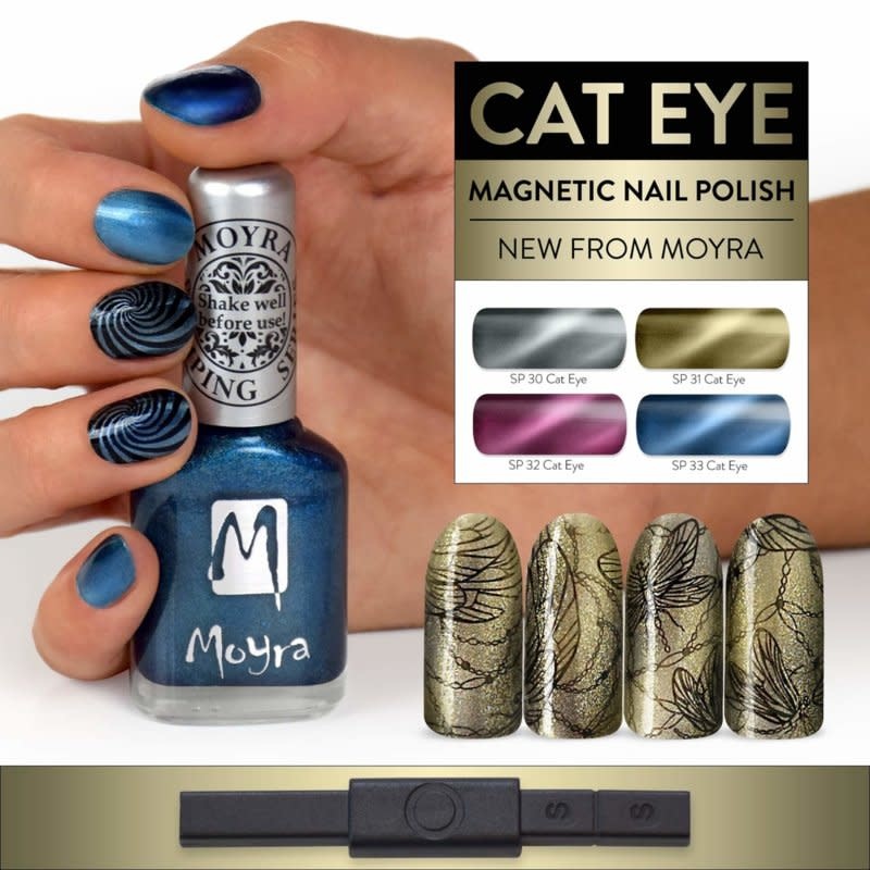 Moyra Stamping nail polish - Cat Eye SP33 Magnetic Blue