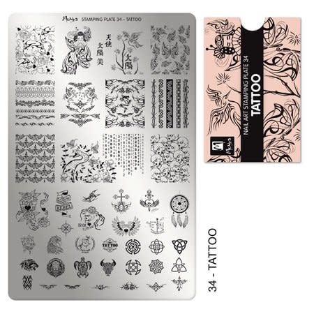 Moyra Stamping plate 34 Tattoo