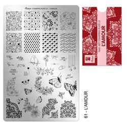 Moyra Stamping plate 61 L'amour