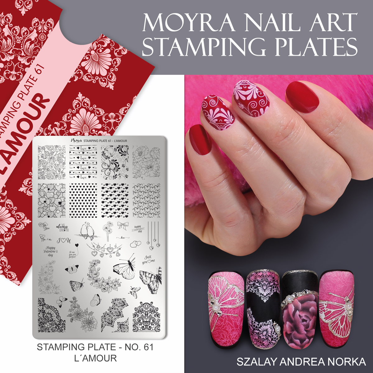 Moyra Stamping plate 61 L'amour