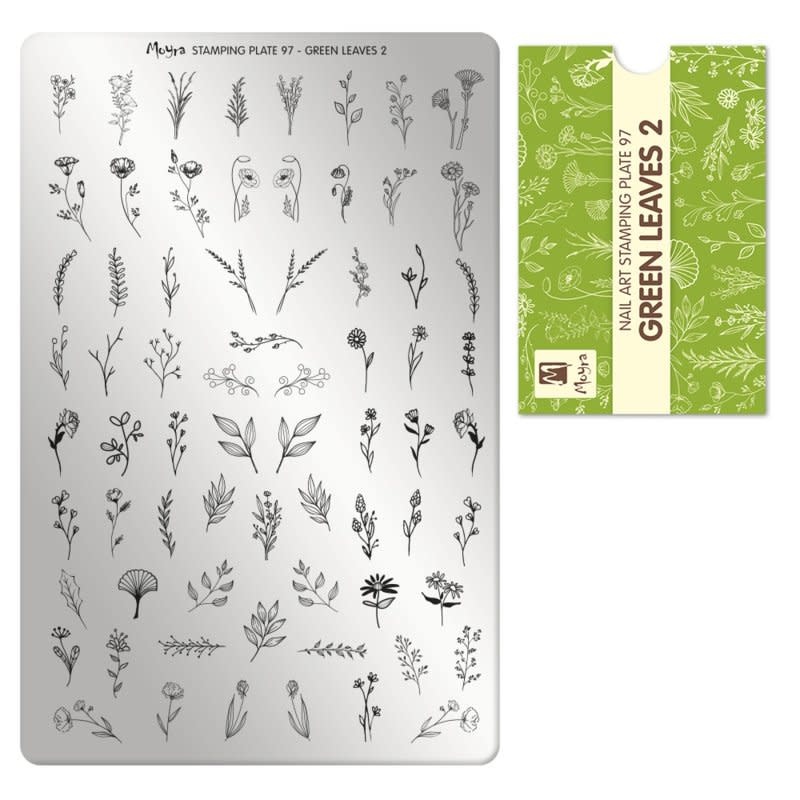 Moyra Stamping plate 97 Green leaves 2